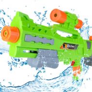 LJGG Large Water Gun Space Gun High Pressure Range Far Pull Water Gun Toy Pressure Water Festival Toy ( Color : Green , Size : L )