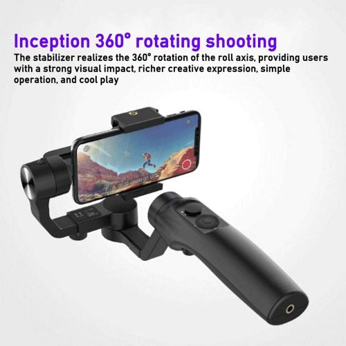  LJJ 3-Axis Gimbal Stabilizer for Smartphone iPhone X XR XS Vlog Youtuber Live Video Record Foldable Extendable Gimbal with Timelapse Object Tracking Quick Platback Inception Mode Fucnt