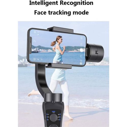  LJJ Gimbal Stabilizer 3-Axis Foldable Pocket Sized Handheld Phone for iPhone Smartphone & Wireless Charging & 12 H Running time
