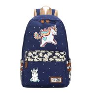 LJKUG Unicorn Dabbing Cartoon Backpack School Girls Canvas Bags For Teenagers Travel Unicornio Shoulder BL-unicorn1-2