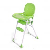 LJM- Portable Folding Baby High Chair, Seat with Detachable Tray for Dining Table or Travel Space Saver Chair for Kids (Color : Green)