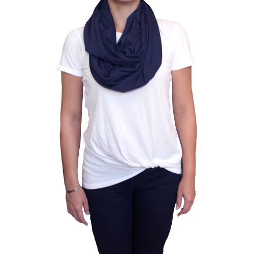  [아마존베스트]2pk LK Baby Infinity Nursing Scarf Breastfeeding Cover Ultra Soft (Grey/Navy)