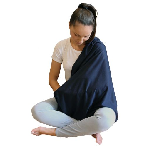  [아마존베스트]2pk LK Baby Infinity Nursing Scarf Breastfeeding Cover Ultra Soft (Grey/Navy)