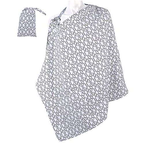  [아마존베스트]LK Baby Nursing Cover for Breastfeeding Privacy Soft 100% Cotton in Grey White