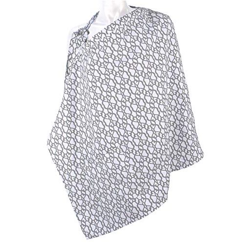  [아마존베스트]LK Baby Nursing Cover for Breastfeeding Privacy Soft 100% Cotton in Grey White