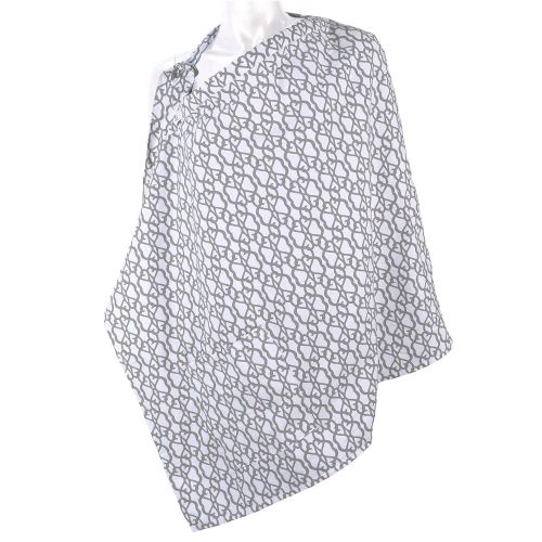  [아마존베스트]LK Baby Nursing Cover for Breastfeeding Privacy Soft 100% Cotton in Grey White