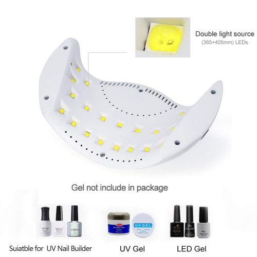  [아마존핫딜][아마존 핫딜] Gel UV LED Nail Lamp,LKE Nail Dryer 40W Gel Nail Polish LED UV Light with 3 Timers Professional Nail Art Tools Accessories White