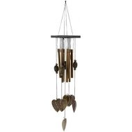 [아마존베스트]LKXHarleya Garden Storm Love Hearts Leaves Tubes Wind Chime Garden Hanging Decoration Bell