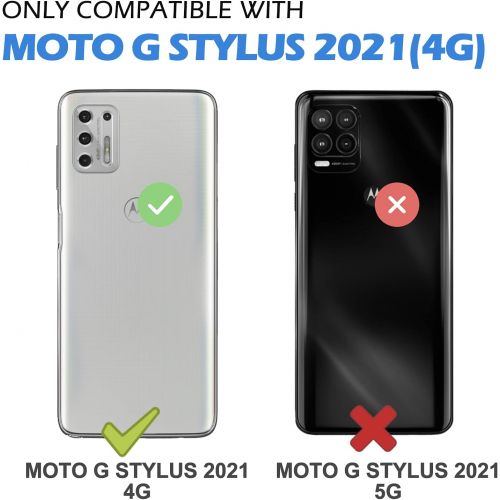  LLAYOO for Motorola Moto G Stylus 2021 4G Case Clear Full Body Protective Phone Case for Clear Moto G Stylus(2021) Case with Screen Protector Slim Clear Moto G Stylus 2021 Case,Bla