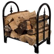 LLFF Firewood Holder, Wood Carrier Metal Basket, Wrought Iron Indoor Wood Stove Stacking Rack, Outdoor Fireplace Pit Decor Holders Accessories