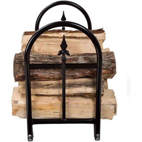  LLFF Firewood Holder, Wood Carrier Metal Basket, Wrought Iron Indoor Wood Stove Stacking Rack, Outdoor Fireplace Pit Decor Holders Accessories