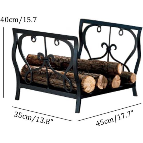  LLFF Firewood Holder Log Basket，for Wood with Handles Steel Wood Cradle for Wood Stove Hearth Log Carrier for Kindling Indoor Outdoor Coal Holder