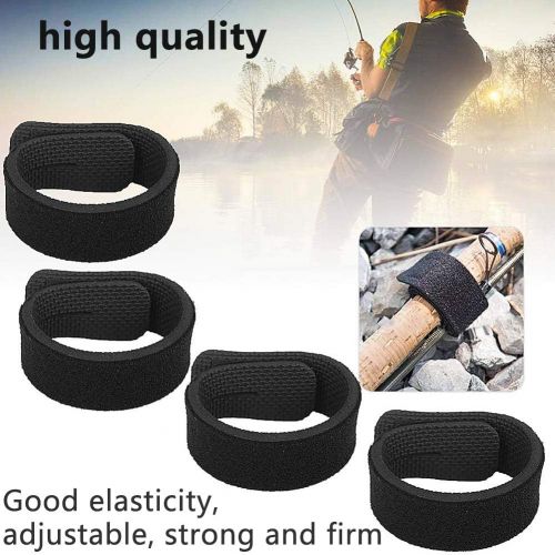  [아마존베스트]LLMZ Strap Fishing Rod 6 Pieces Fishing Rod Belt Fishing Rod Elastic Holder Outdoor Supplies Adjustable Stretchy Fishing Rod Holder Magic Band Fishing Tool Accessories