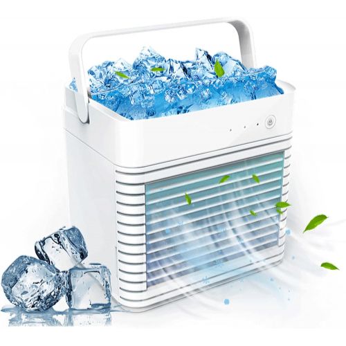  LLONG Evaporative Air Cooler Portable Air Conditioner Fan Personal Mini Air Cooler Desktop Cooling Fan for Room, Home, Office, Dorm Sterilizer, Humidifier & Purifier