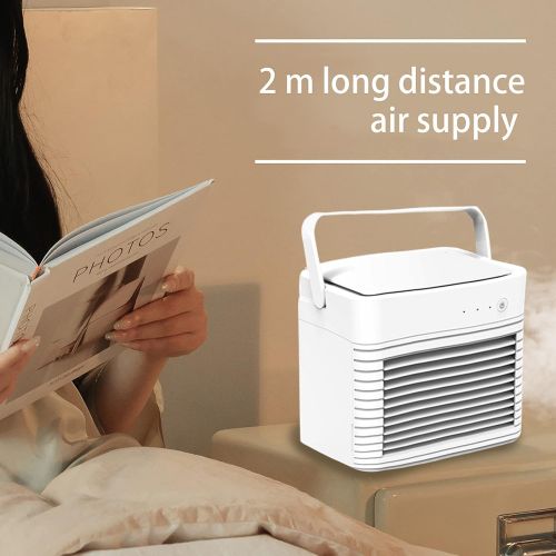  LLONG Evaporative Air Cooler Portable Air Conditioner Fan Personal Mini Air Cooler Desktop Cooling Fan for Room, Home, Office, Dorm Sterilizer, Humidifier & Purifier