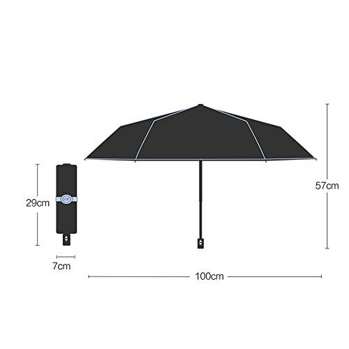  LLSDLS Sun Umbrella Parasol Automatic Umbrella Double Layer Umbrella - Sunny/Rainy Day Umbrella Reinforcement Windproof Folding Sun Umbrella (Color : Mocha Powder)