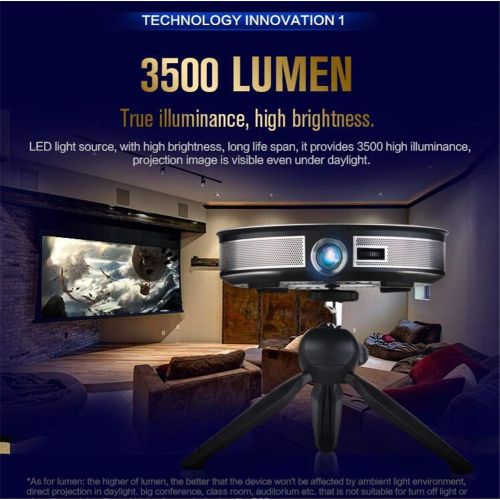  LLVV Video Projectors 3500 Lumens DLP Projector with Large Projection Screen 40-300 Inch from 1M to 8M Pico Video Wall Mini Projector