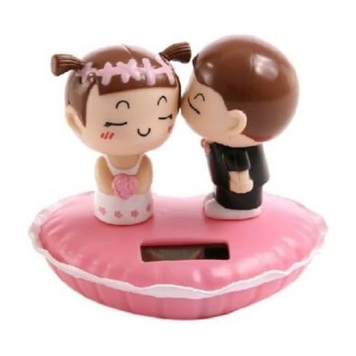  [아마존베스트]Solar Bobblehead Dolls-Lovers Kiss Dashboard Dancing Toy-Creative Car Decoration Accessories-For Home Windows,Office Desk,Auto,Lovers Present