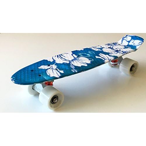  MLLMAI LMAI 22 Mini Cruiser Skateboard Graphic Flower Floral Board Complete Skateboard