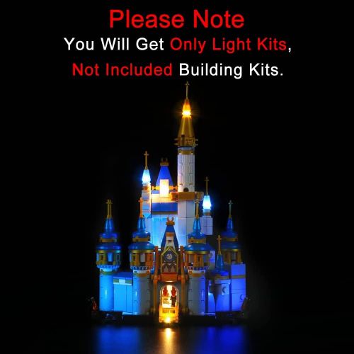  LMTIC Led Lighting Kit for Lego Mini Disney Castle Light Set Compatible with Lego 40478(NOT Included The Lego Sets)