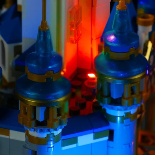  LMTIC Led Lighting Kit for Lego Mini Disney Castle Light Set Compatible with Lego 40478(NOT Included The Lego Sets)