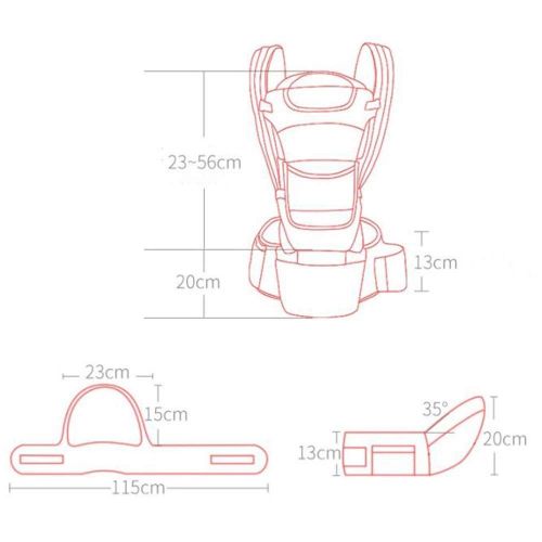  LMYEBD Baby Carrier, Child Front seat seat Stool, Baby Carrier with Hip seat, Ergonomic Baby Carrier,...