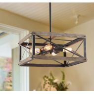 LNC 4 Square Foyer Pendant Rustic Chandeliers Kitchen Island Light fixtures, A03438