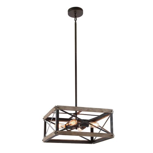  LNC 4 Square Foyer Pendant Rustic Chandeliers Kitchen Island Light fixtures, A03438