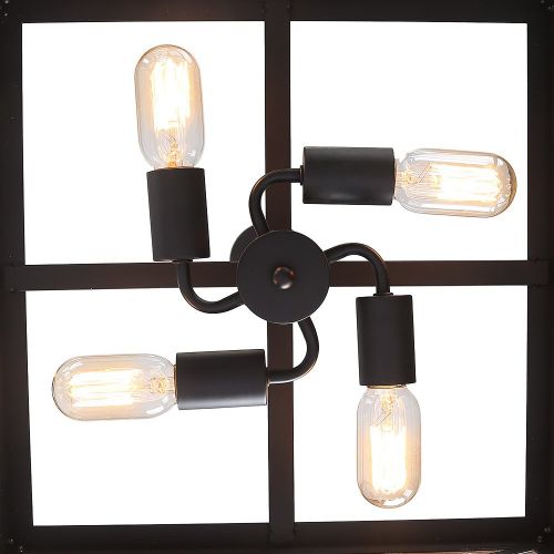  LNC 4 Square Foyer Pendant Rustic Chandeliers Kitchen Island Light fixtures, A03438