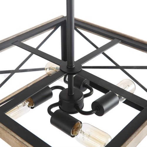  LNC 4 Square Foyer Pendant Rustic Chandeliers Kitchen Island Light fixtures, A03438