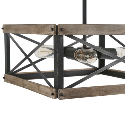  LNC 4 Square Foyer Pendant Rustic Chandeliers Kitchen Island Light fixtures, A03438