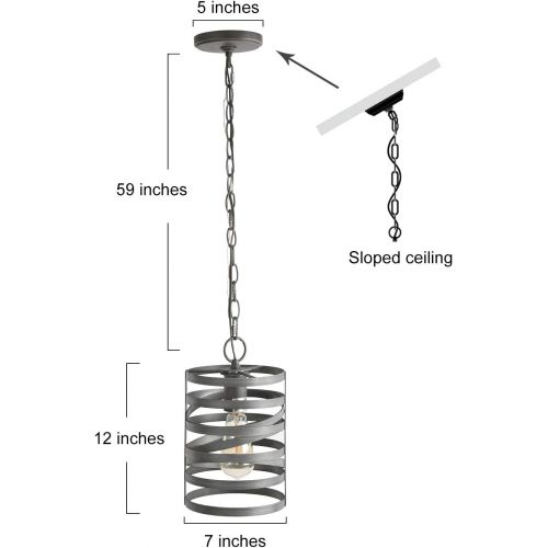  LNC 1 Contemporary Rust Cage Lighting Ceiling Pendant Fixtures, A03291