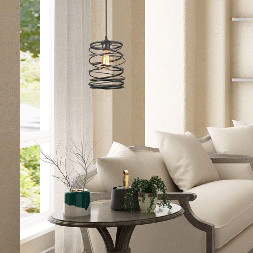  LNC 1 Contemporary Rust Cage Lighting Ceiling Pendant Fixtures, A03291