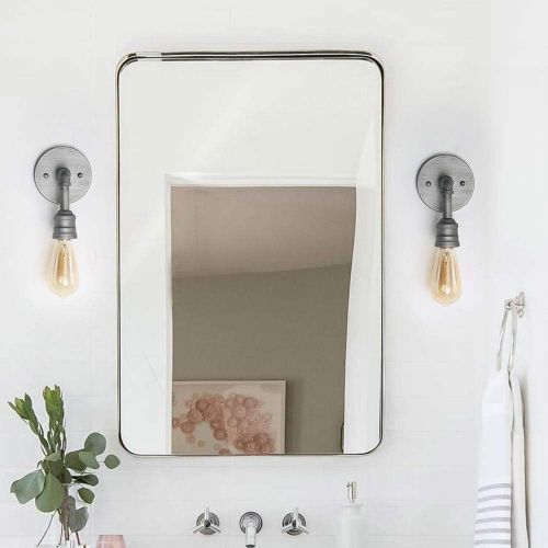  LNC 2 Water Pipe Bathroom Bath Lamp Industrial Sconces Wall Vanity Lighting Fixtures, A03373