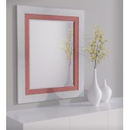 LND Reflections Framed Beveled Mirror - 30x36 or 32x44 - 12 Colors (32 x 44, Marshmallow White/Alabama Red)