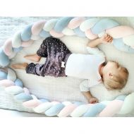 LOAOL Baby Crib Bumper Knotted Braided Plush Nursery Cradle Decor Newborn Gift Pillow Cushion...
