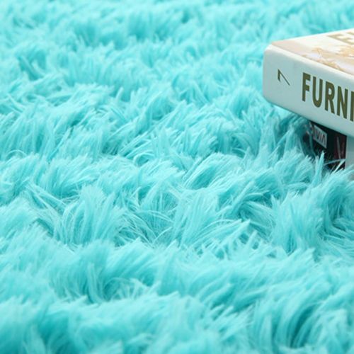  LOCHAS Soft Indoor Modern Area Rugs Fluffy Living Room Carpets Suitable for Children Bedroom Decor Nursery Rugs 4 Feet by 5.3 Feet (Blue)