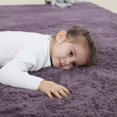  LOCHAS Soft Indoor Modern Area Rugs Fluffy Living Room Carpets Suitable for Children Bedroom Decor Nursery Rugs 4 Feet by 5.3 Feet