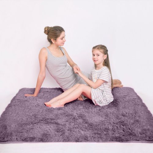  LOCHAS Soft Indoor Modern Area Rugs Fluffy Living Room Carpets Suitable for Children Bedroom Decor Nursery Rugs 4 Feet by 5.3 Feet