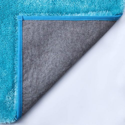  LOCHAS Ultra Soft Indoor Area Rugs 5.5 cm Thick Fluffy Living Room Carpets Suitable for Children Kids Baby Bedroom Home Decor Nursery Rugs 4 x 5.3 (Blue)