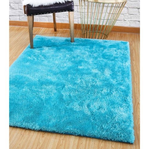  LOCHAS Ultra Soft Indoor Area Rugs 5.5 cm Thick Fluffy Living Room Carpets Suitable for Children Kids Baby Bedroom Home Decor Nursery Rugs 4 x 5.3 (Blue)