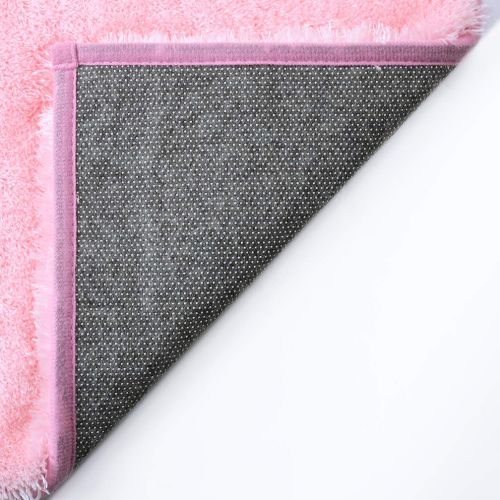  LOCHAS Ultra Soft Indoor Area Rugs 5.5 cm Thick Shaggy Fashion Color Bedroom Living Room Carpets Suitable for Children Home Decor Baby Nursery Rugs Footcloth 4 x 5.3 (Pink)