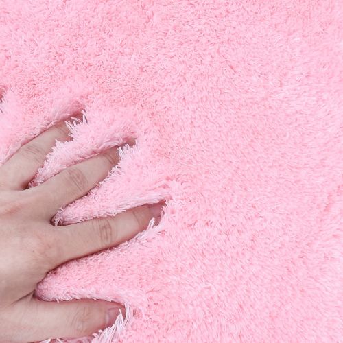  LOCHAS Ultra Soft Indoor Area Rugs 5.5 cm Thick Shaggy Fashion Color Bedroom Living Room Carpets Suitable for Children Home Decor Baby Nursery Rugs Footcloth 4 x 5.3 (Pink)