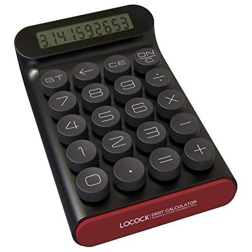  LOCOCK Mechanical Switch Calculator,Handheld for Daily and Basic Office,10 Digit Large LCD Display (Black)