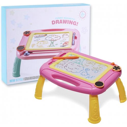  [아마존베스트]Matesy Colorful Magnetic Drawing Table Doodle Sketch Pad Board for 1-6 Year Old Boys Girls Toys