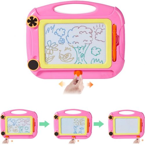  [아마존베스트]Matesy Colorful Magnetic Drawing Table Doodle Sketch Pad Board for 1-6 Year Old Boys Girls Toys