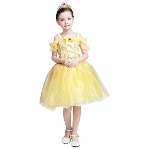  LOEL Princess Costume for Girls Party Fancy Dress Up