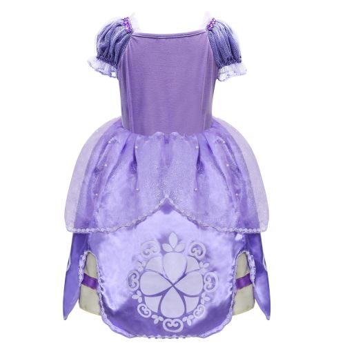  LOEL Girl Dress Kids Ruffles Lace Party Costume Dress