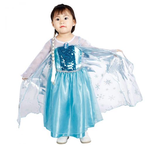  LOEL Princess Inspired Girls Snow Queen Party Costume Dress