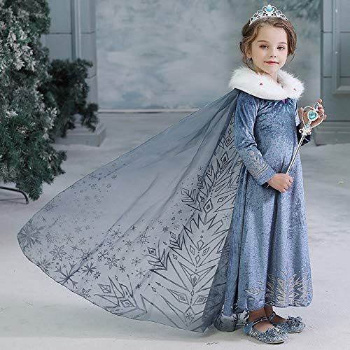  LOEL Princess Costume Fancy Dress Up Halloween Cosplay Winter Outfits with Cape